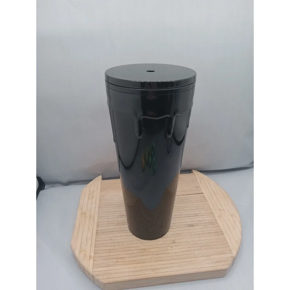 Starbucks Black Drip Tumbler‎ Slime Halloween 2024 24 Oz No Straw